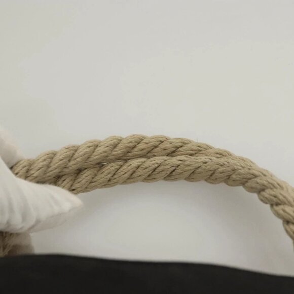 CHANEL COCO Mark Camelia Tote Bag Canvas Black Silver CC Auth - Picture 7 of 15